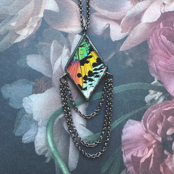 Rainbow Sunset Moth Dripping Diamond